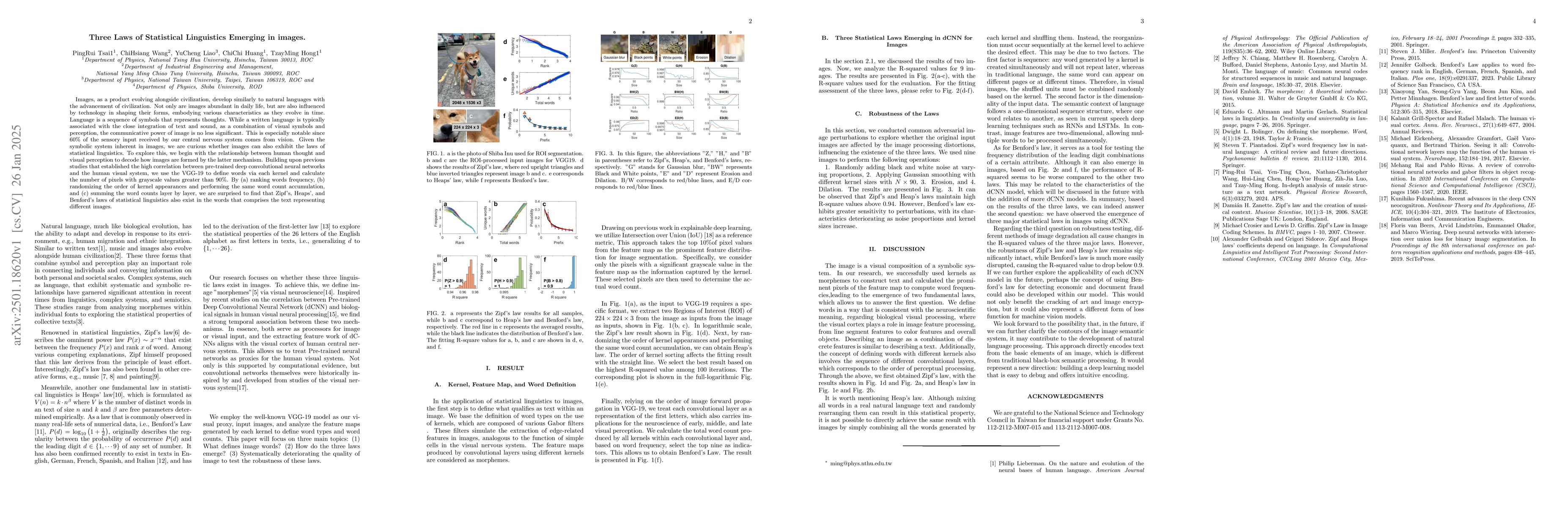 Thumbnail for Three Laws of Statistical Linguistics Emerging in images