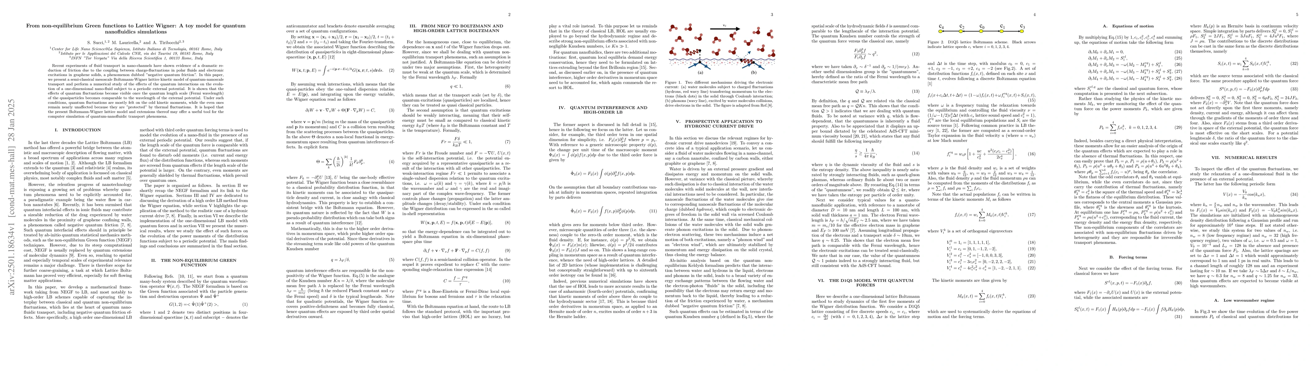 Thumbnail for From non-equilibrium Green functions to Lattice Wigner: A toy model for
  quantum nanofluidics simulations