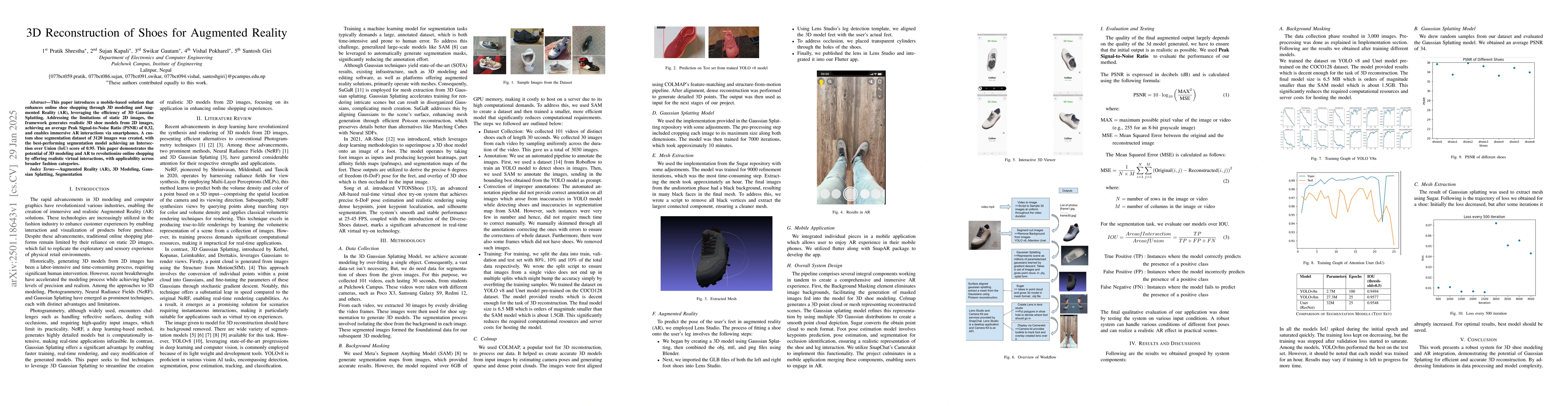 Thumbnail for 3D Reconstruction of Shoes for Augmented Reality