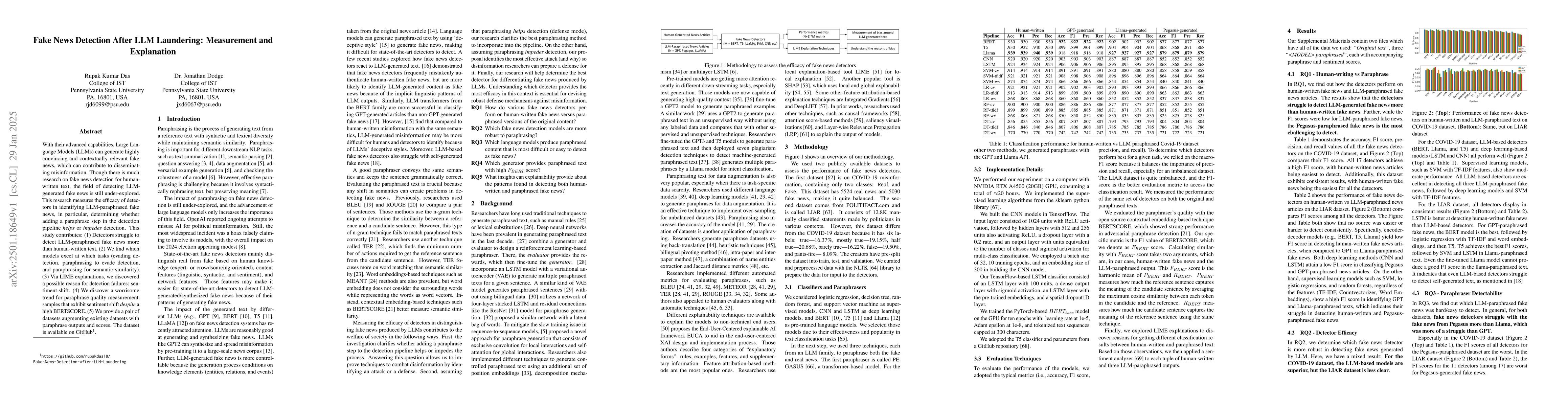 Thumbnail for Fake News Detection After LLM Laundering: Measurement and Explanation