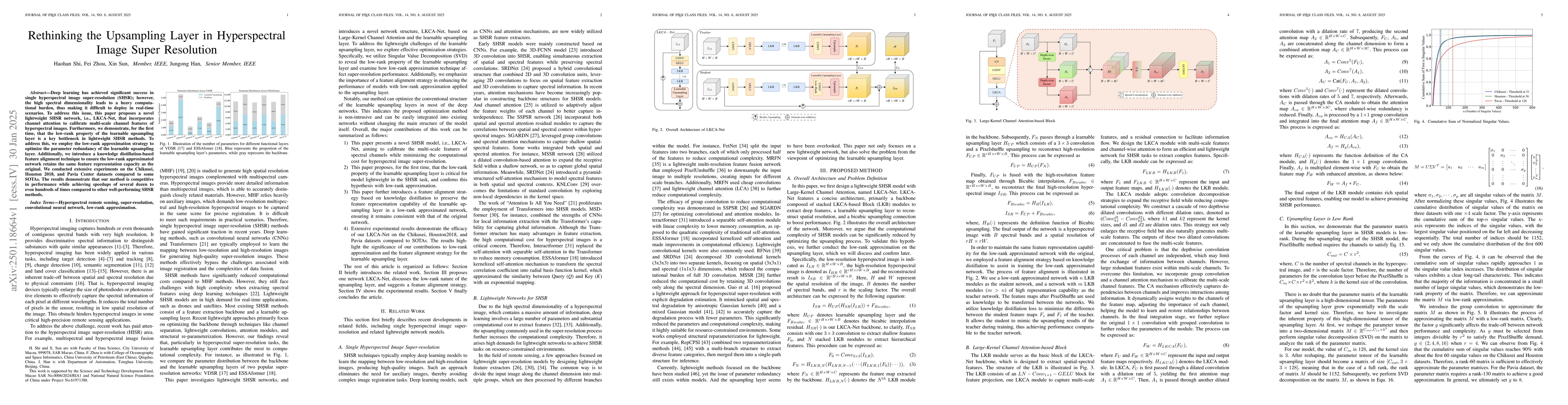 Thumbnail for Rethinking the Upsampling Layer in Hyperspectral Image Super Resolution