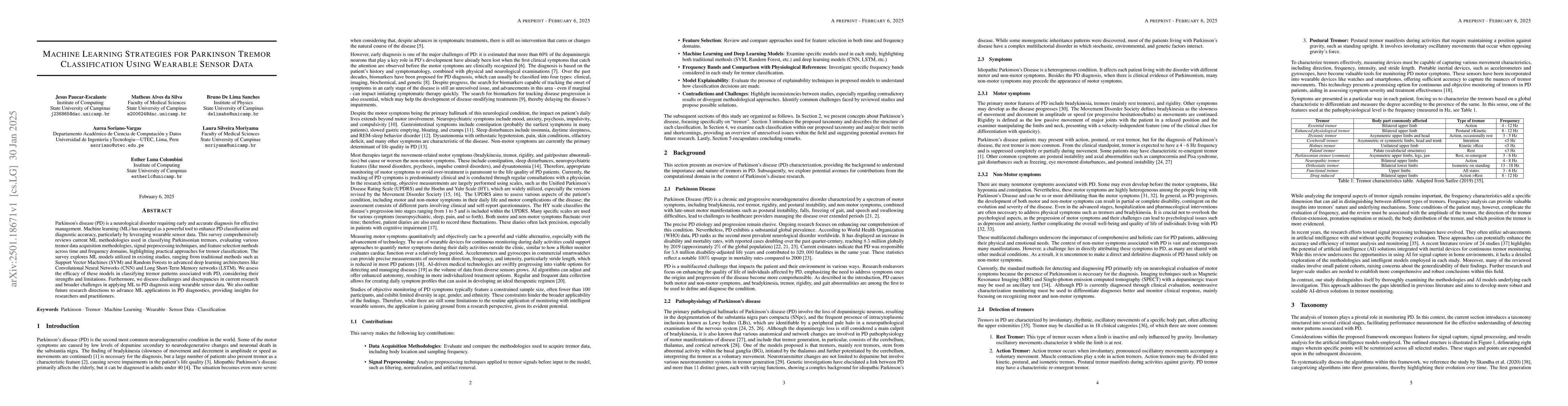 Thumbnail for Machine Learning Strategies for Parkinson Tremor Classification Using
  Wearable Sensor Data