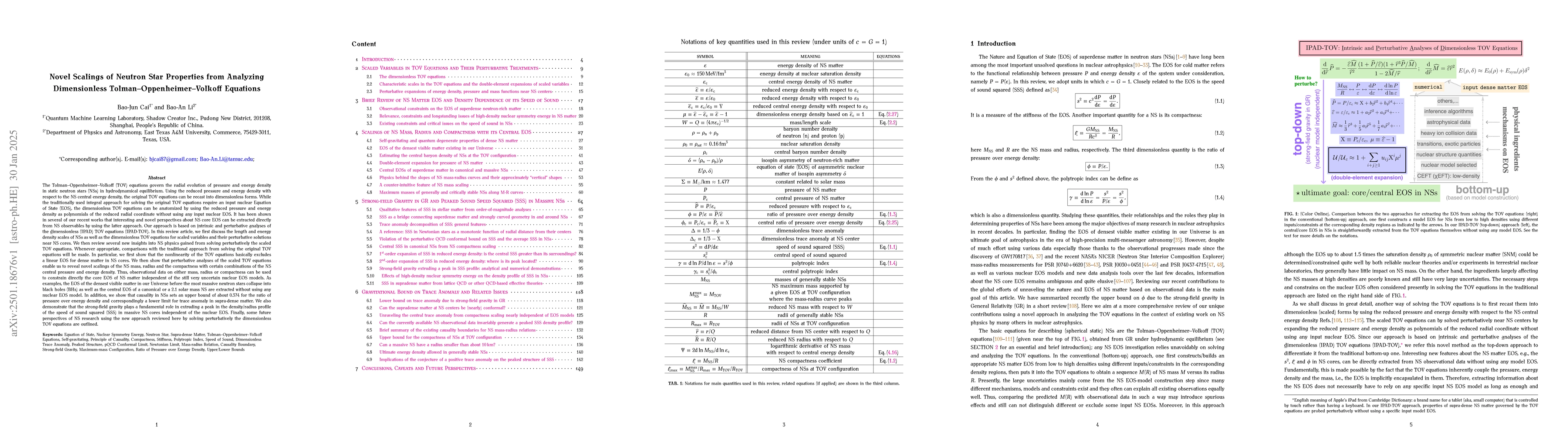 Thumbnail for Novel Scalings of Neutron Star Properties from Analyzing Dimensionless
  Tolman--Oppenheimer--Volkoff Equations
