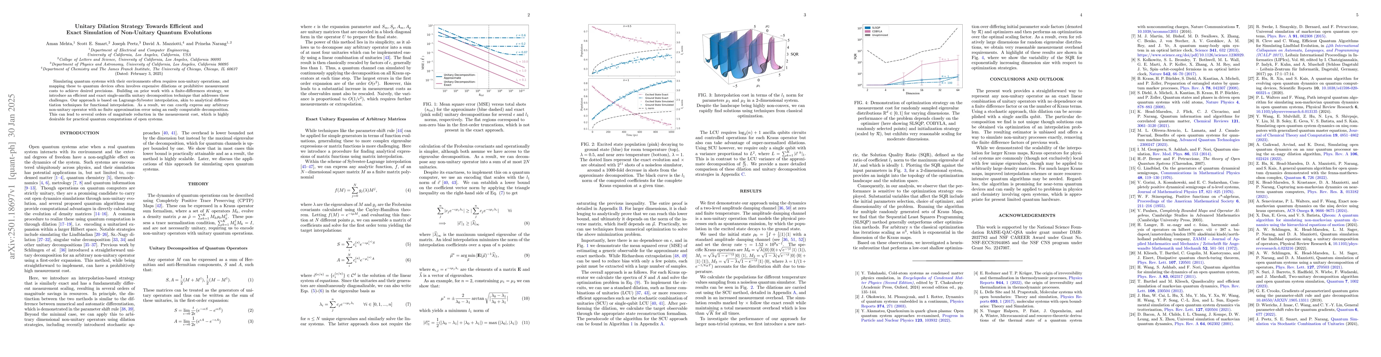 Thumbnail for Unitary Dilation Strategy Towards Efficient and Exact Simulation of
  Non-Unitary Quantum Evolutions