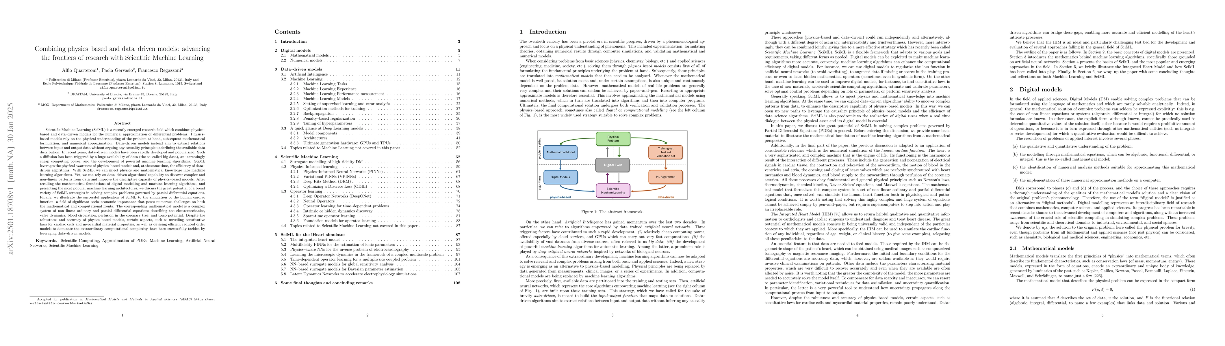 Thumbnail for Combining physics-based and data-driven models: advancing the frontiers
  of research with Scientific Machine Learning