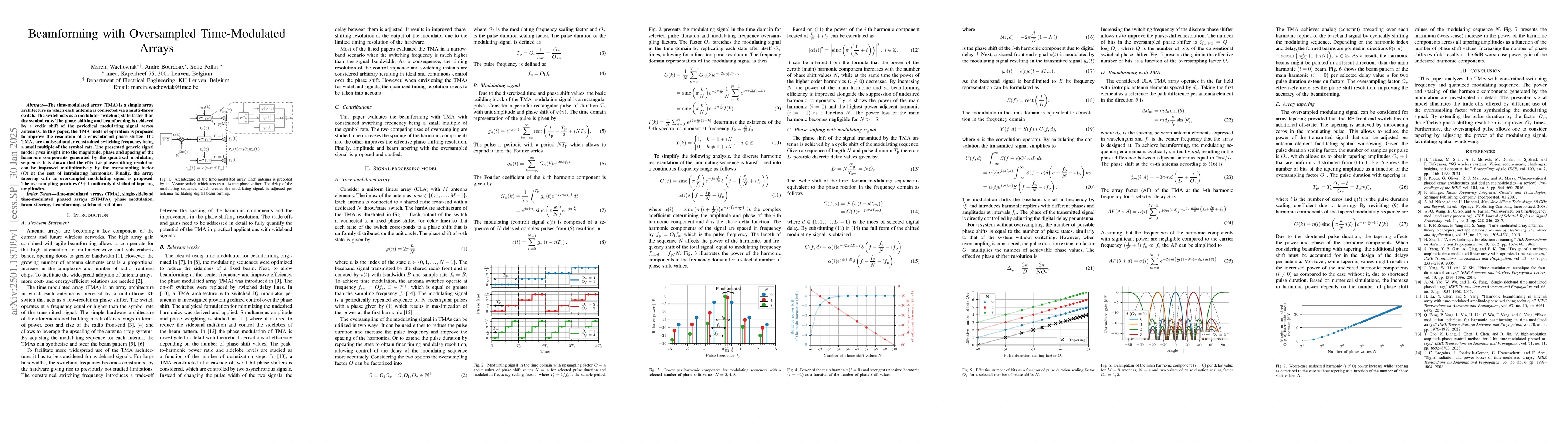 Thumbnail for Beamforming with Oversampled Time-Modulated Arrays