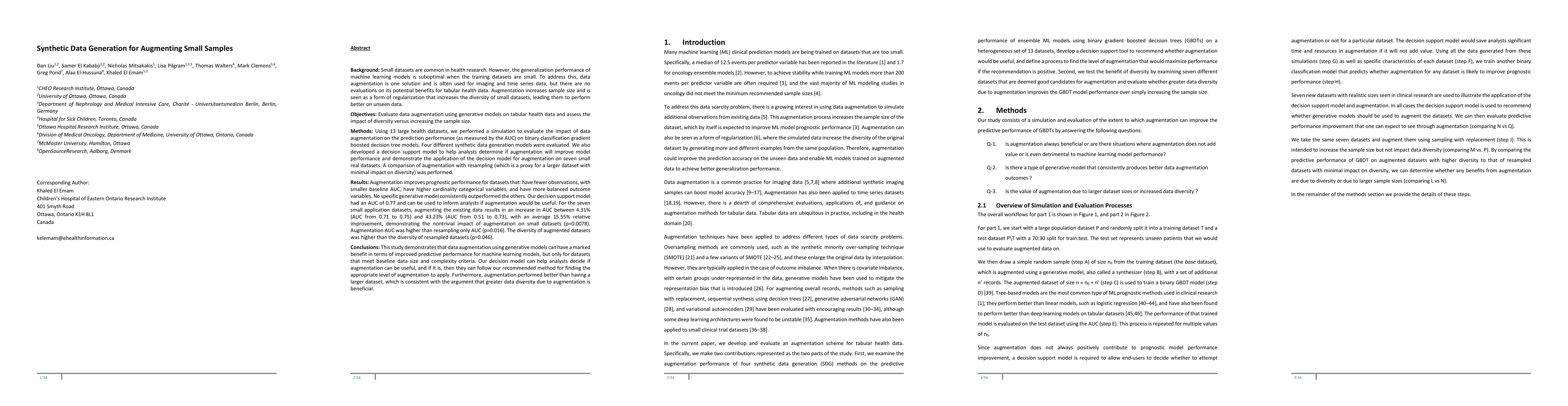 Thumbnail for Synthetic Data Generation for Augmenting Small Samples