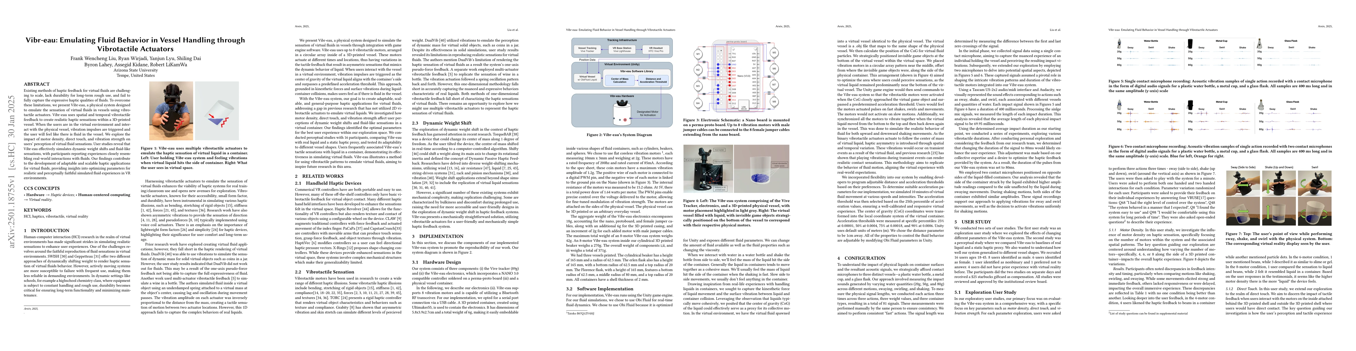 Thumbnail for Vibr-eau: Emulating Fluid Behavior in Vessel Handling through
  Vibrotactile Actuators