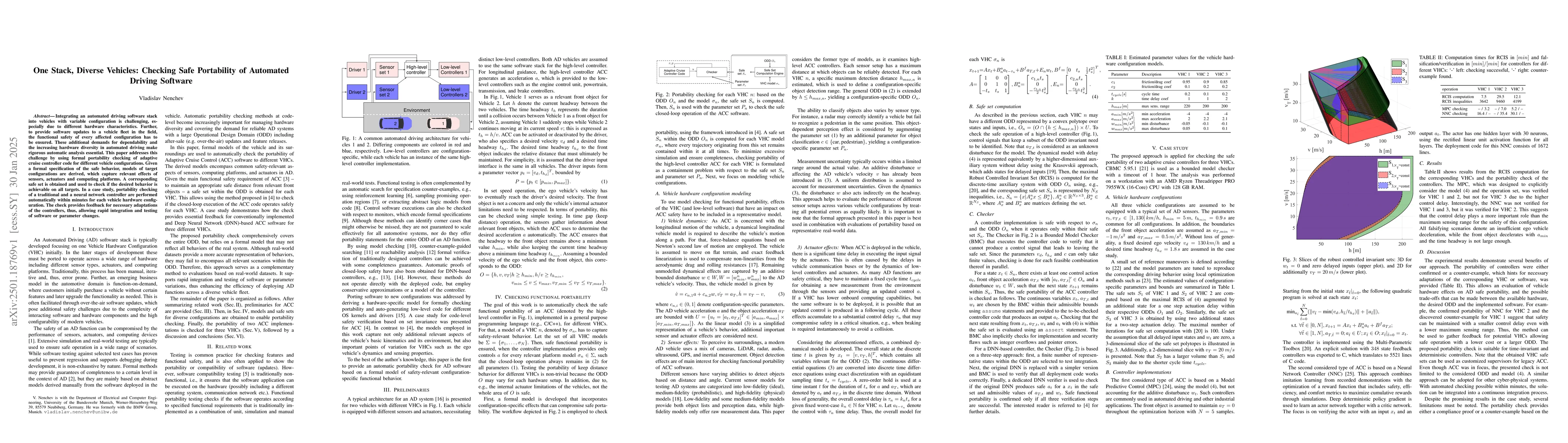 Thumbnail for One Stack, Diverse Vehicles: Checking Safe Portability of Automated
  Driving Software