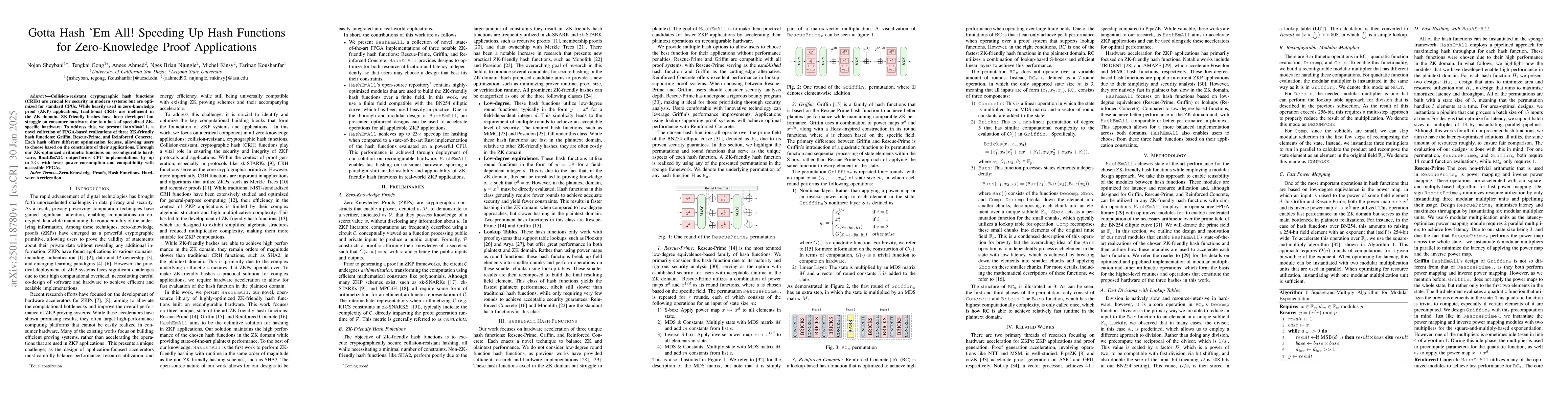 Thumbnail for Gotta Hash 'Em All! Speeding Up Hash Functions for Zero-Knowledge Proof
  Applications