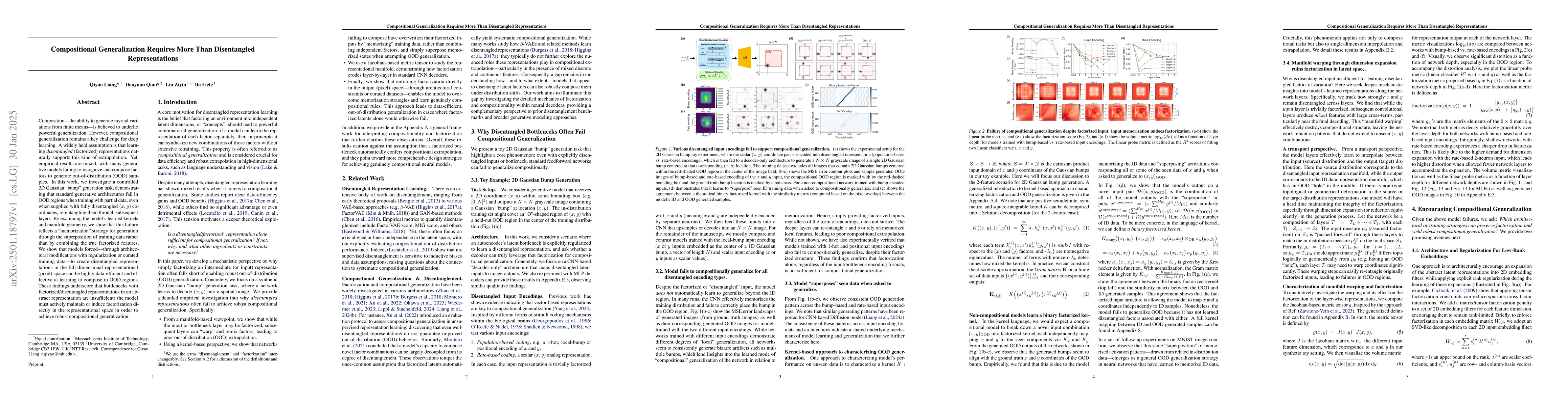 Thumbnail for Compositional Generalization Requires More Than Disentangled
  Representations