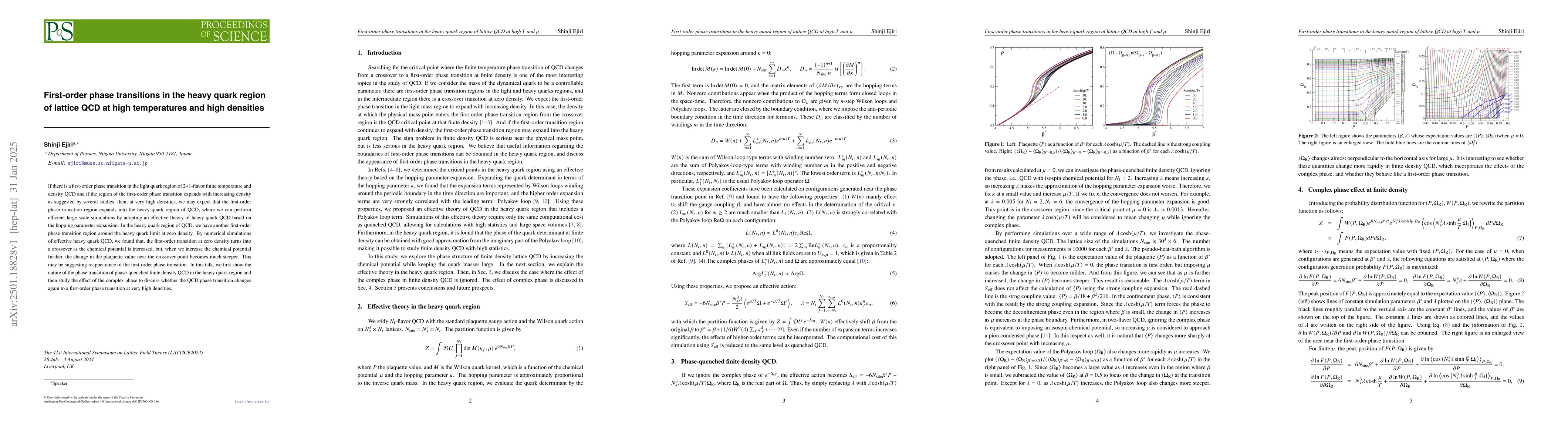 Thumbnail for First-order phase transitions in the heavy quark region of lattice QCD
  at high temperatures and high densities
