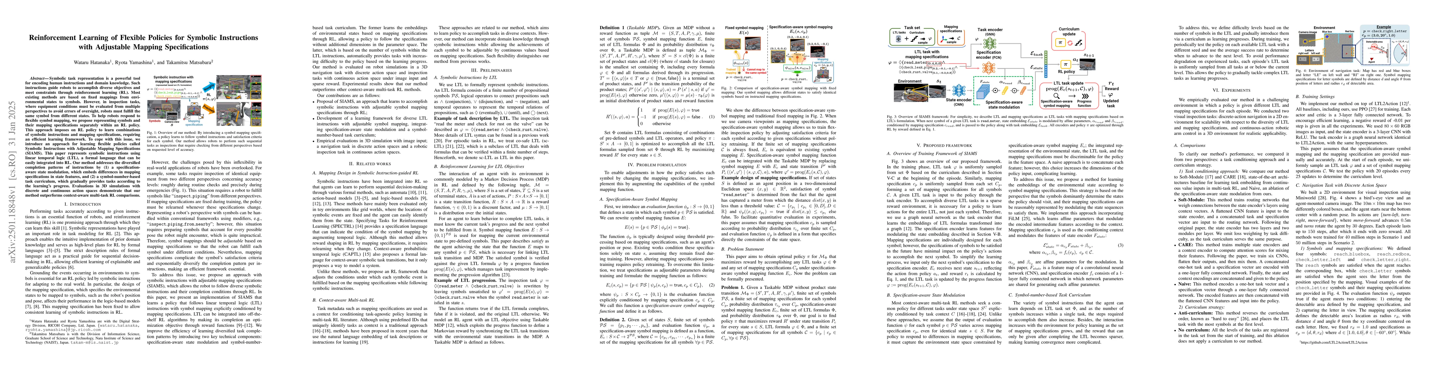 Thumbnail for Reinforcement Learning of Flexible Policies for Symbolic Instructions
  with Adjustable Mapping Specifications
