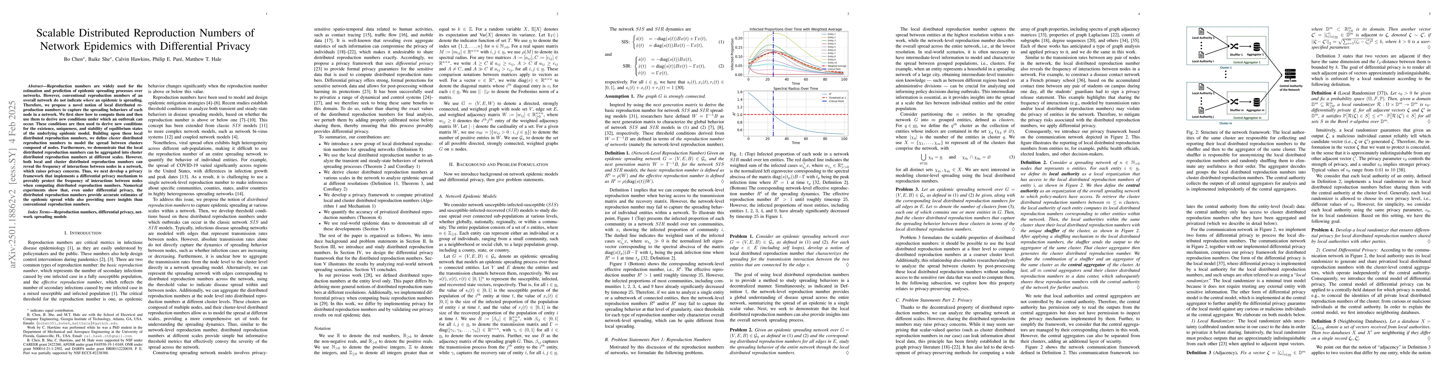 Thumbnail for Scalable Distributed Reproduction Numbers of Network Epidemics with
  Differential Privacy