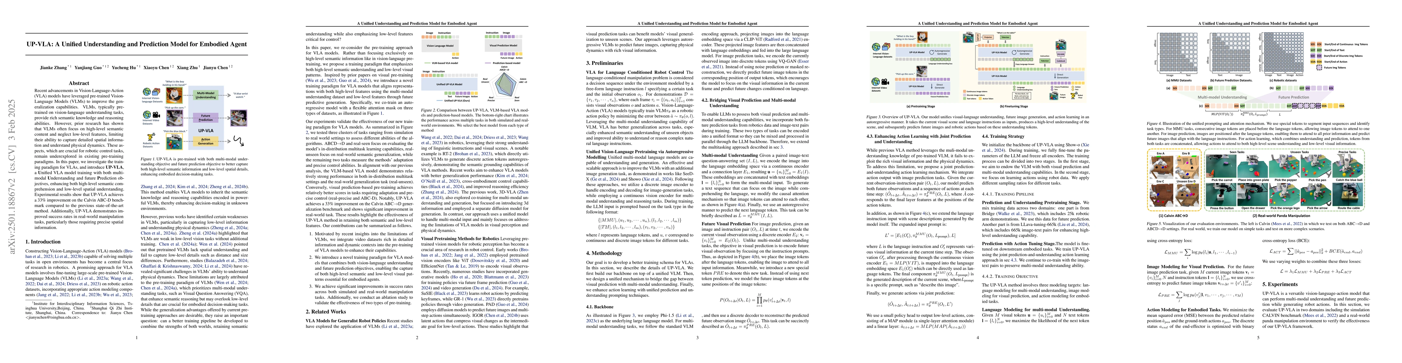 Thumbnail for UP-VLA: A Unified Understanding and Prediction Model for Embodied Agent