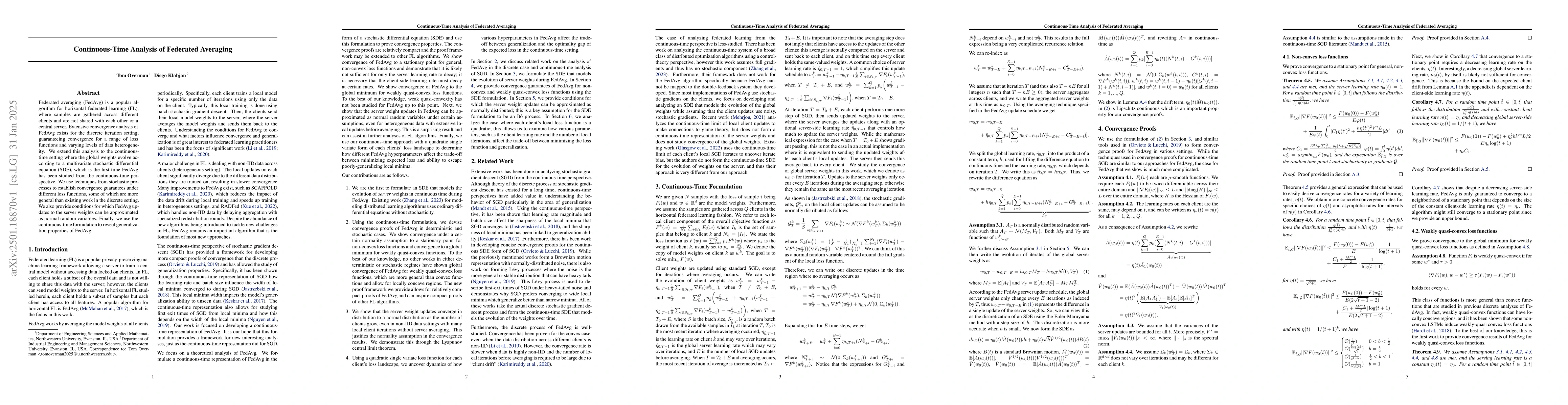Thumbnail for Continuous-Time Analysis of Federated Averaging