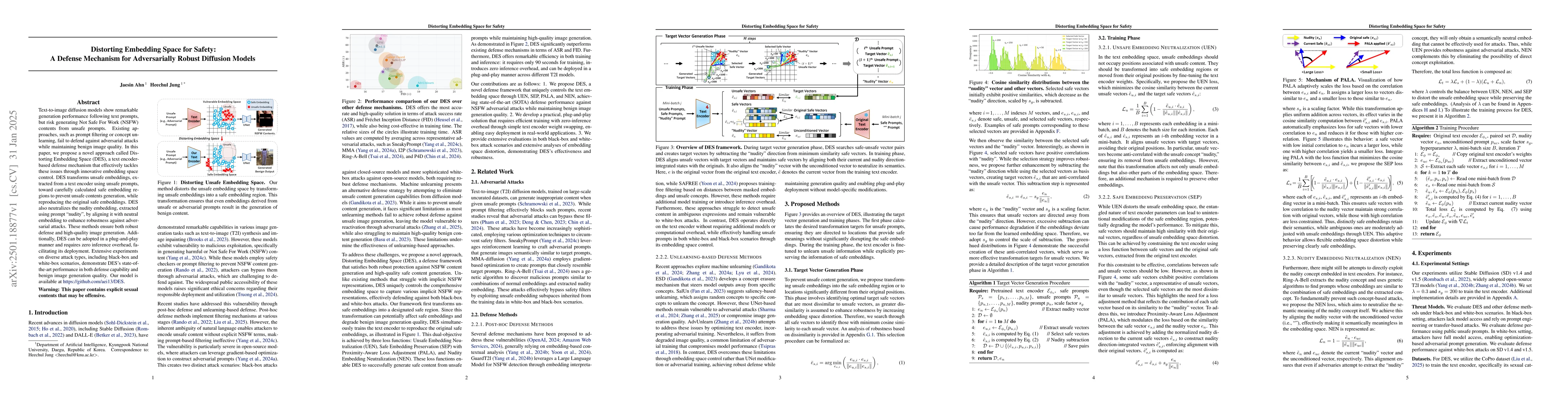Thumbnail for Distorting Embedding Space for Safety: A Defense Mechanism for
  Adversarially Robust Diffusion Models