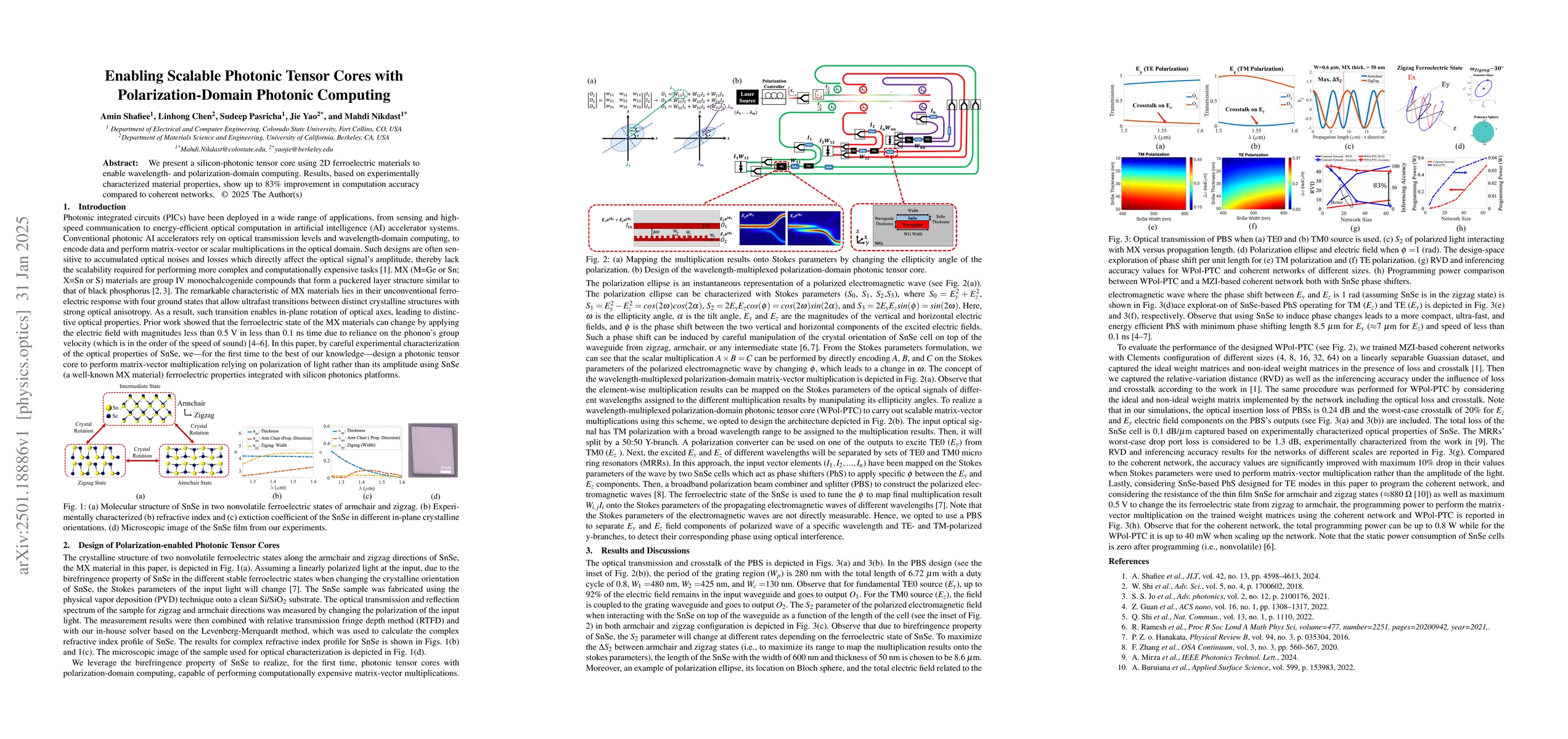Thumbnail for Enabling Scalable Photonic Tensor Cores with Polarization-Domain
  Photonic Computing