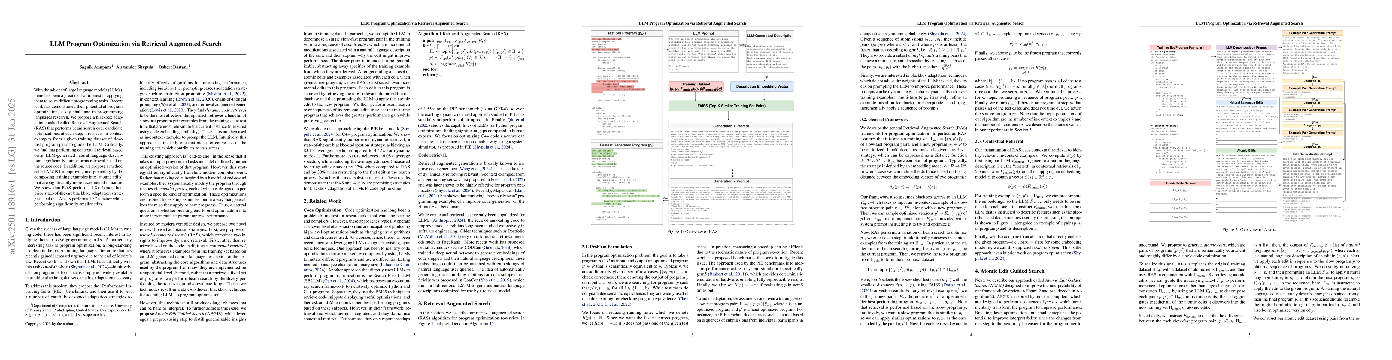Thumbnail for LLM Program Optimization via Retrieval Augmented Search