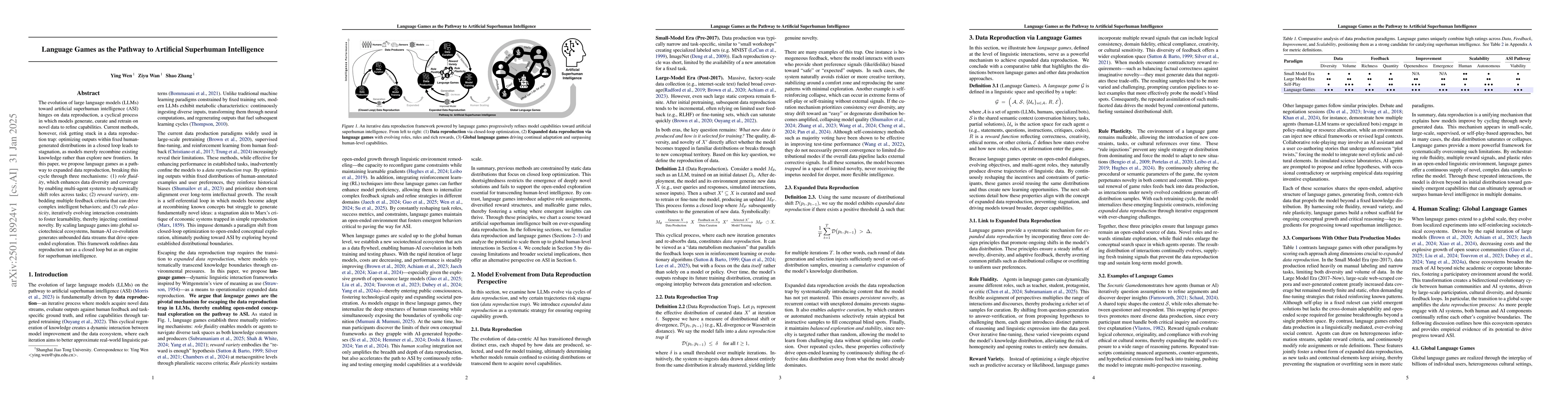 Thumbnail for Language Games as the Pathway to Artificial Superhuman Intelligence
