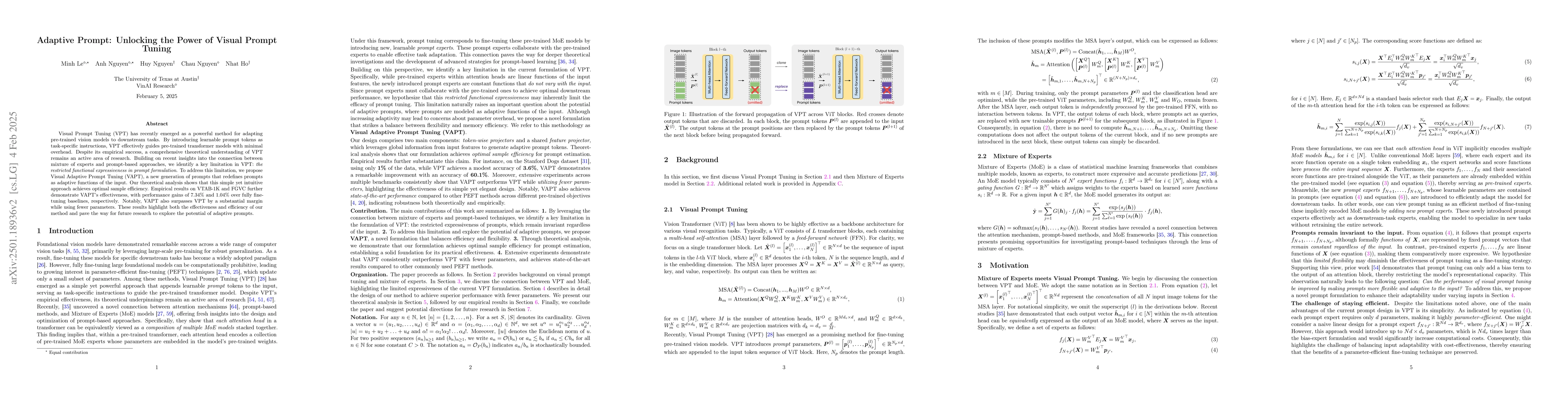 Thumbnail for Adaptive Prompt: Unlocking the Power of Visual Prompt Tuning
