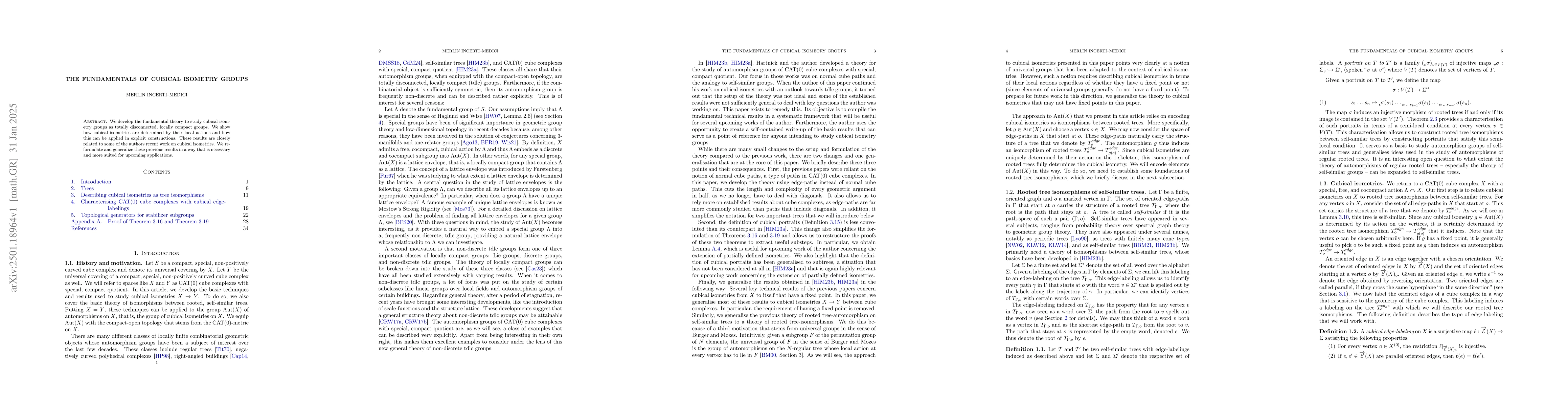 Thumbnail for The fundamentals of cubical isometry groups