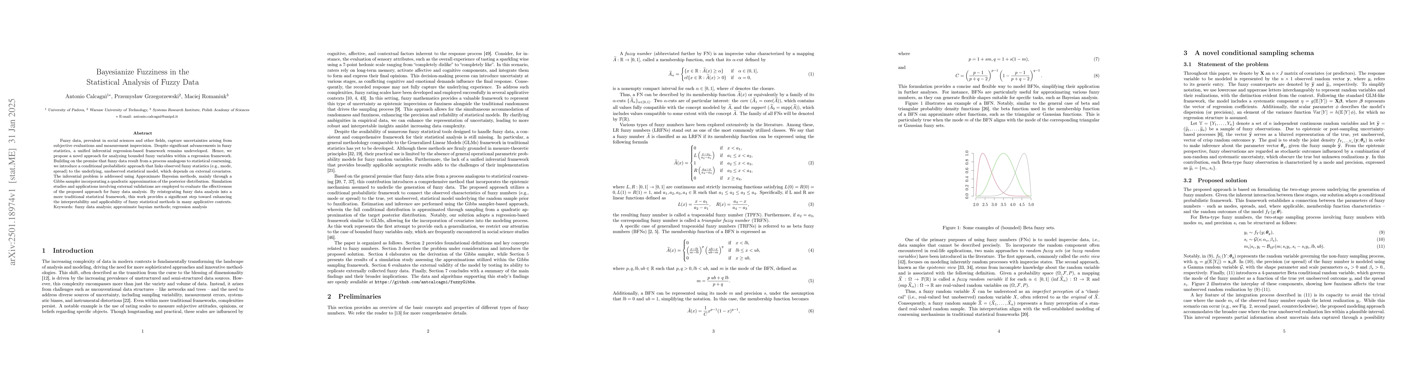 Thumbnail for Bayesianize Fuzziness in the Statistical Analysis of Fuzzy Data