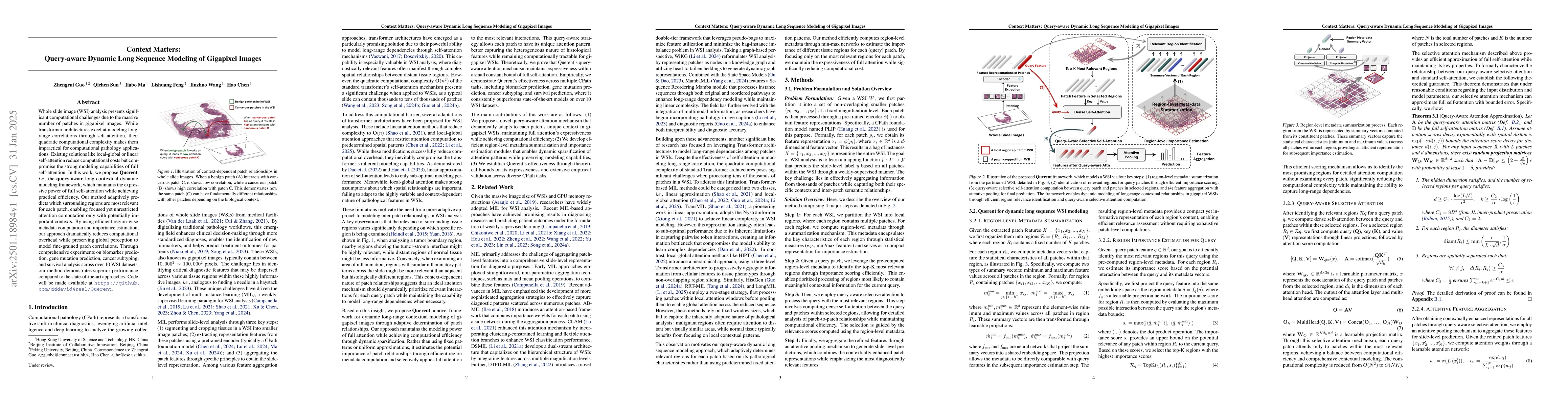 Thumbnail for Context Matters: Query-aware Dynamic Long Sequence Modeling of Gigapixel
  Images