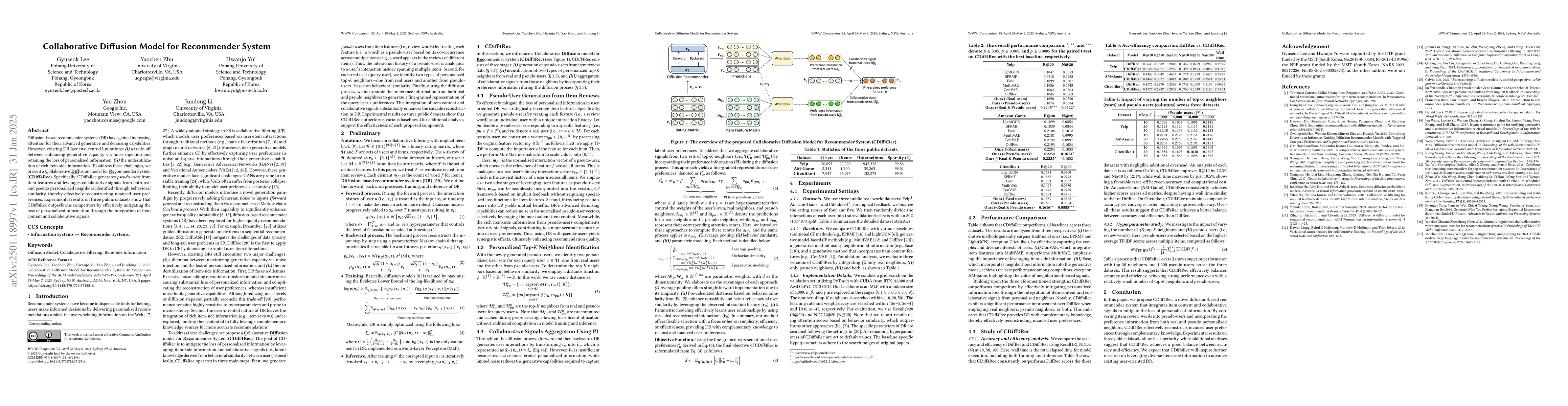 Thumbnail for Collaborative Diffusion Model for Recommender System