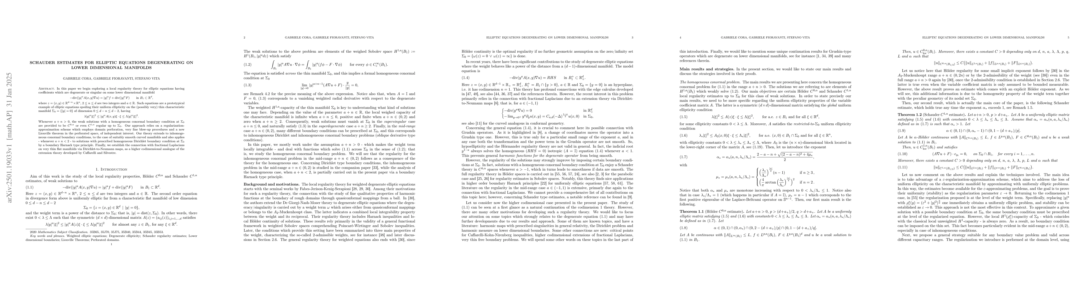 Thumbnail for Schauder estimates for elliptic equations degenerating on lower
  dimensional manifolds