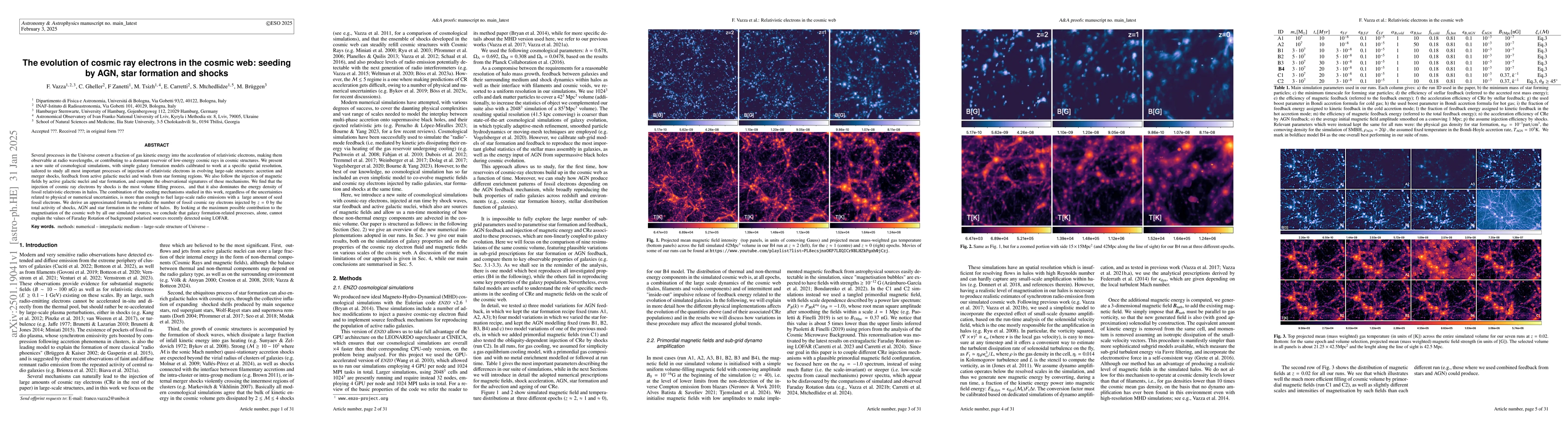 Thumbnail for The evolution of cosmic ray electrons in the cosmic web: seeding by AGN,
  star formation and shocks