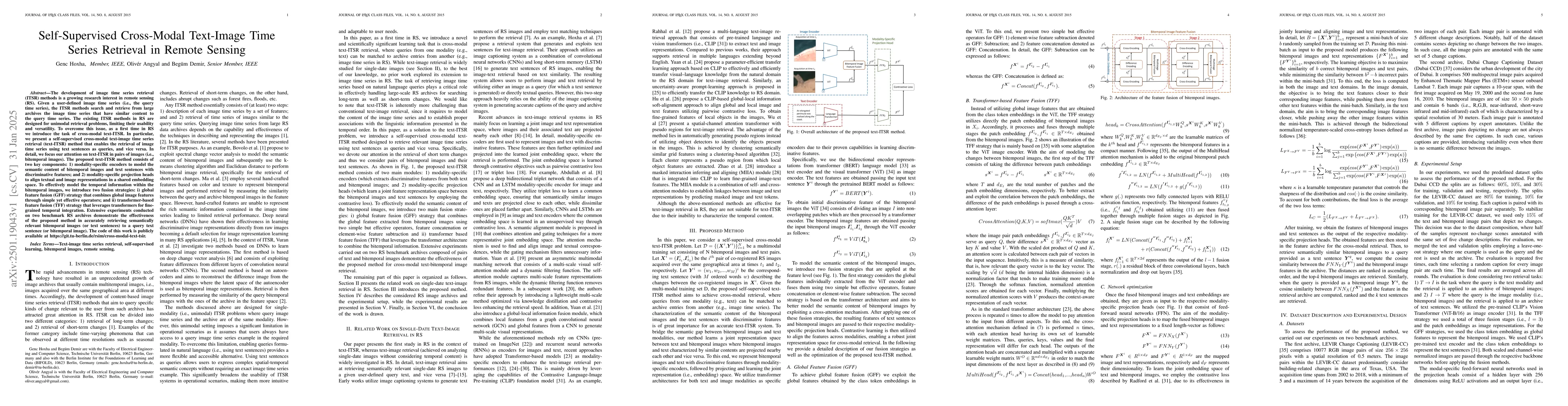 Thumbnail for Self-Supervised Cross-Modal Text-Image Time Series Retrieval in Remote
  Sensing