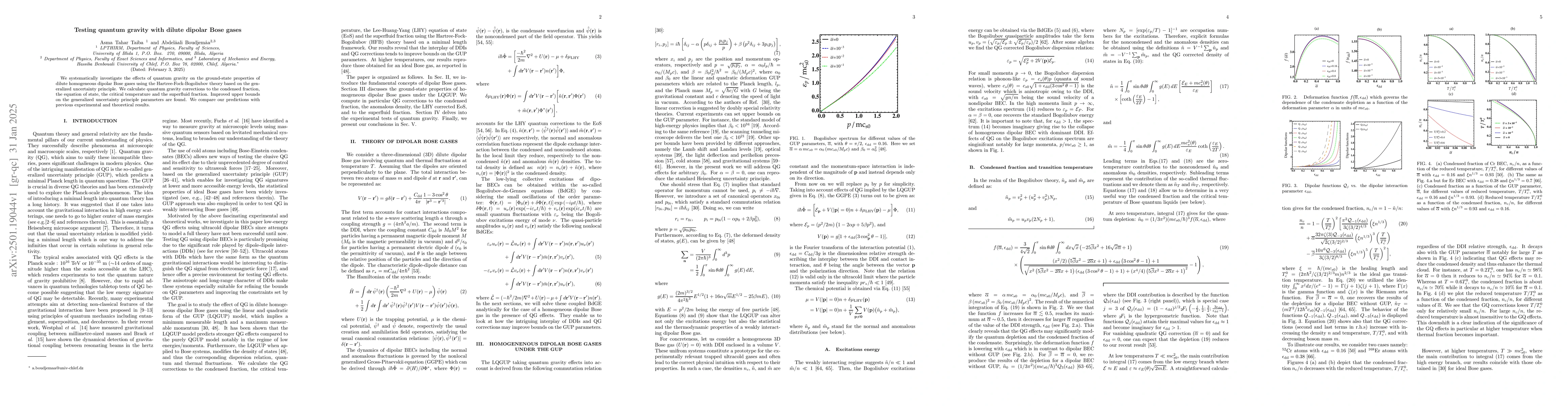 Thumbnail for Testing quantum gravity with dilute dipolar Bose gases