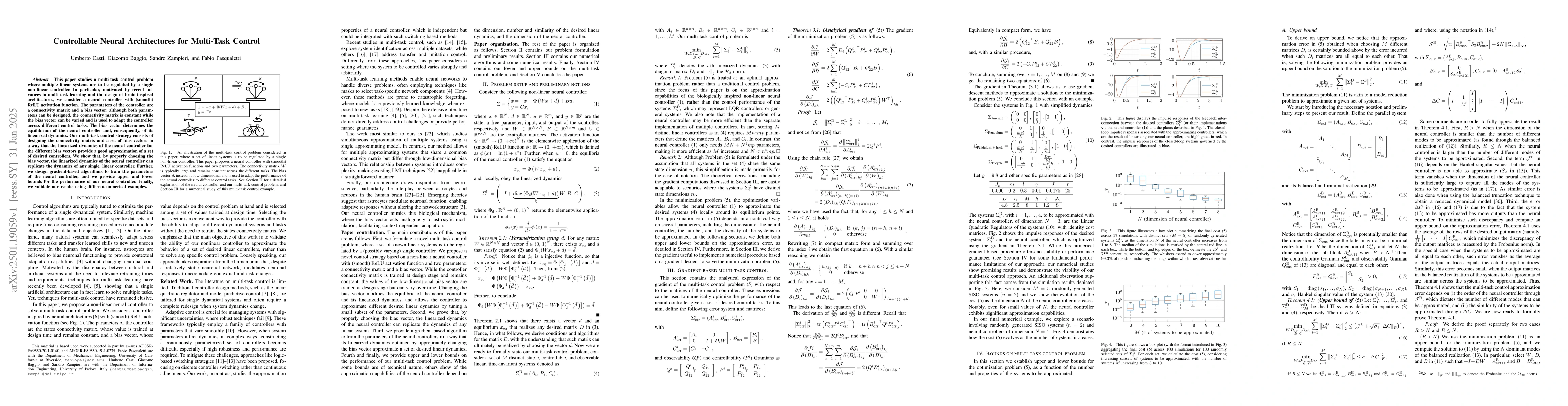 Thumbnail for Controllable Neural Architectures for Multi-Task Control