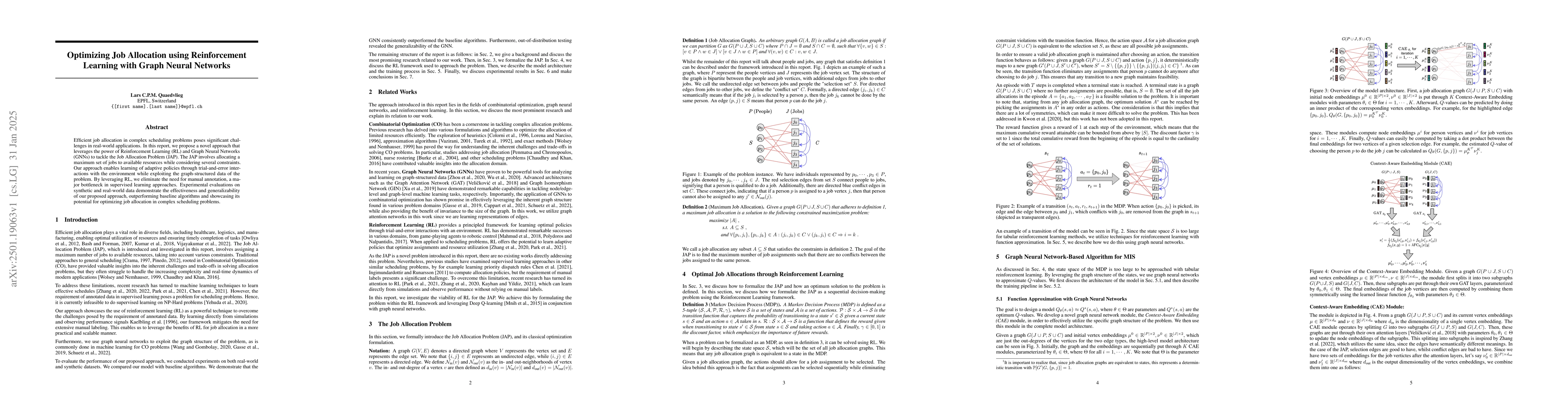 Thumbnail for Optimizing Job Allocation using Reinforcement Learning with Graph Neural
  Networks