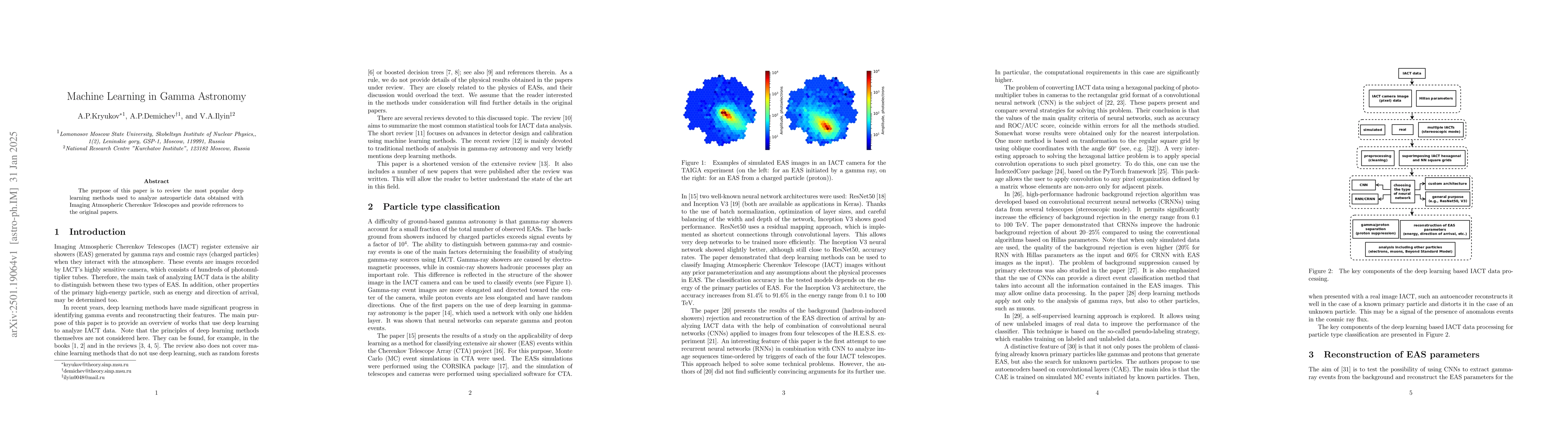 Thumbnail for Machine Learning in Gamma Astronomy