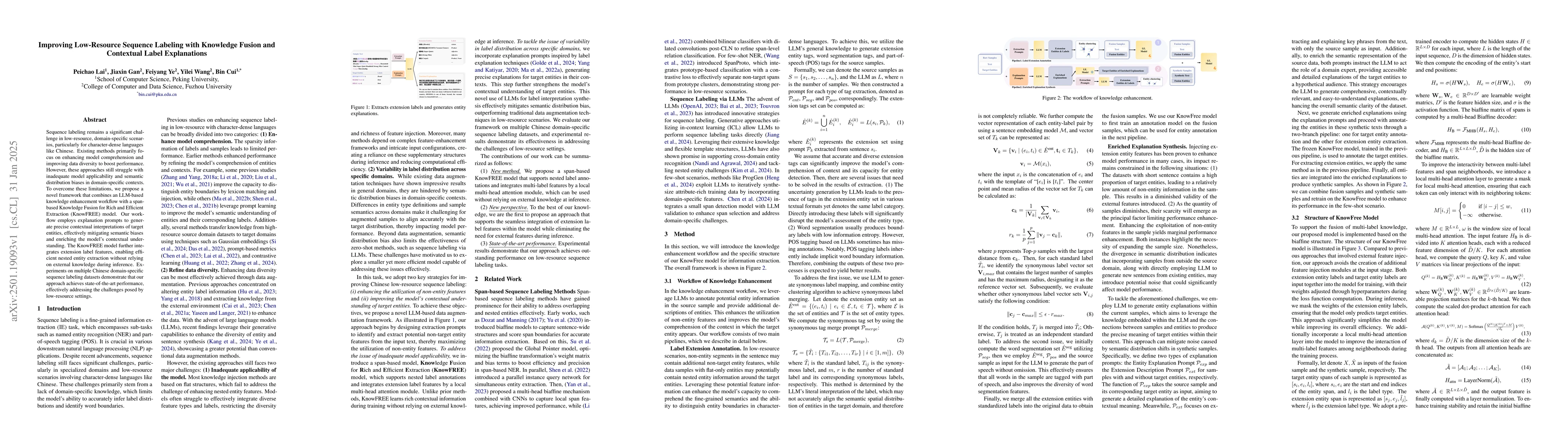 Thumbnail for Improving Low-Resource Sequence Labeling with Knowledge Fusion and
  Contextual Label Explanations