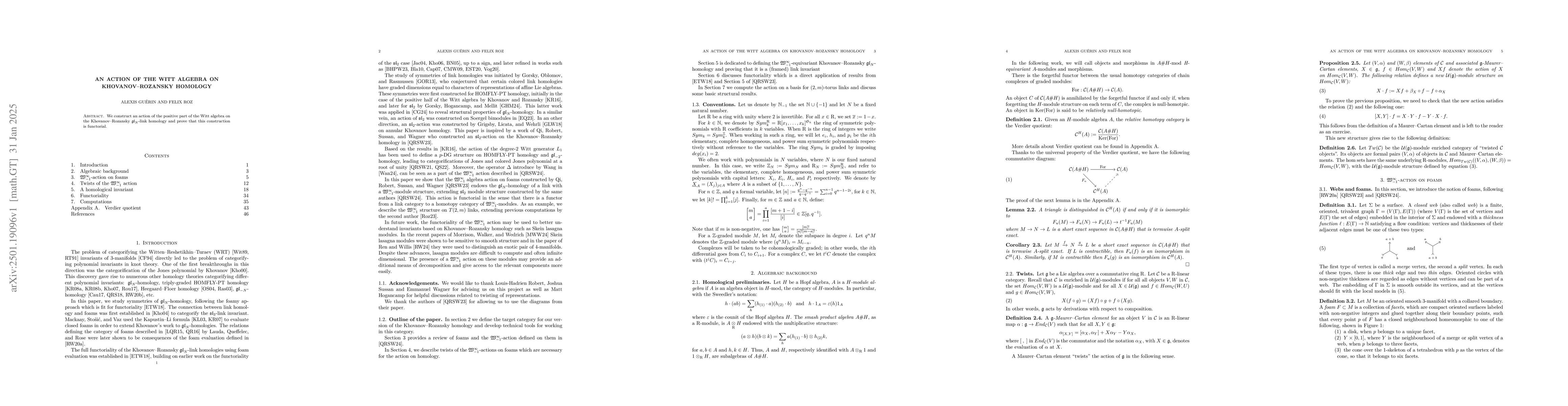 Thumbnail for An action of the Witt algebra on Khovanov-Rozansky homology