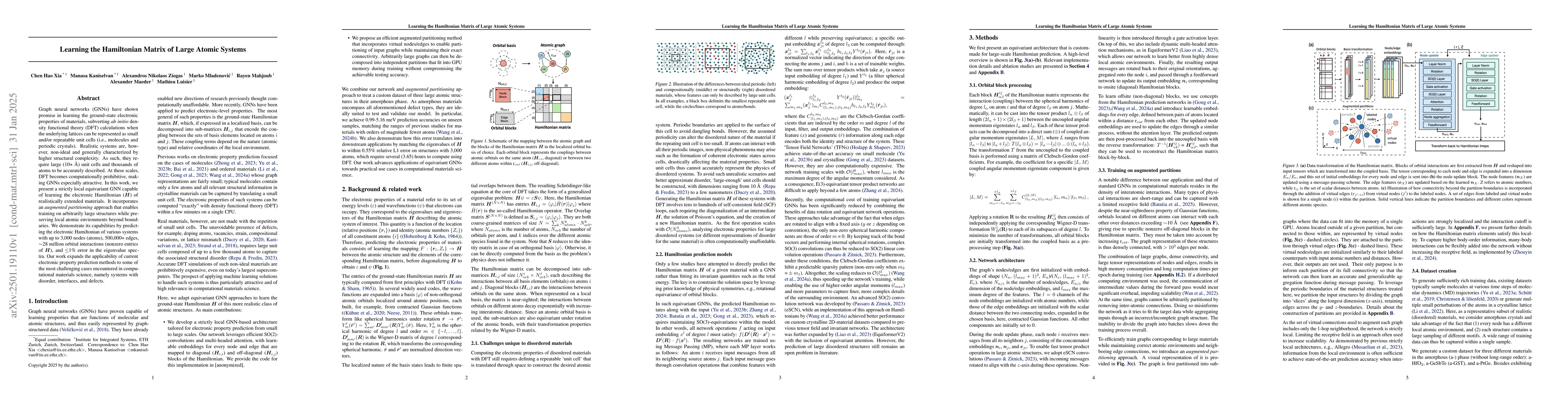 Thumbnail for Learning the Hamiltonian Matrix of Large Atomic Systems