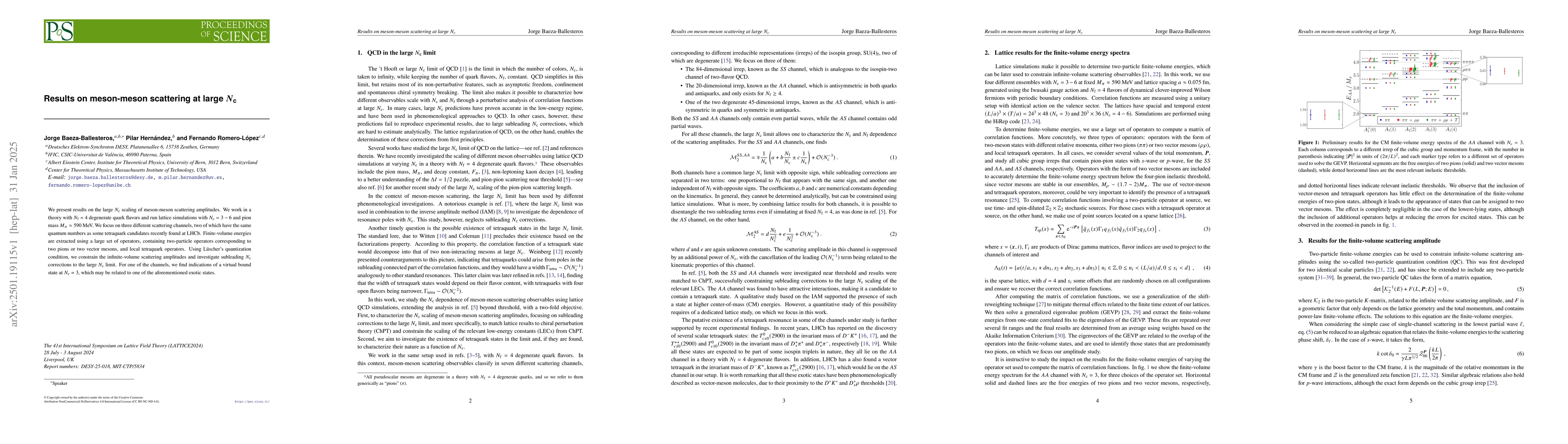 Thumbnail for Results on meson-meson scattering at large $N_\text{c}$
