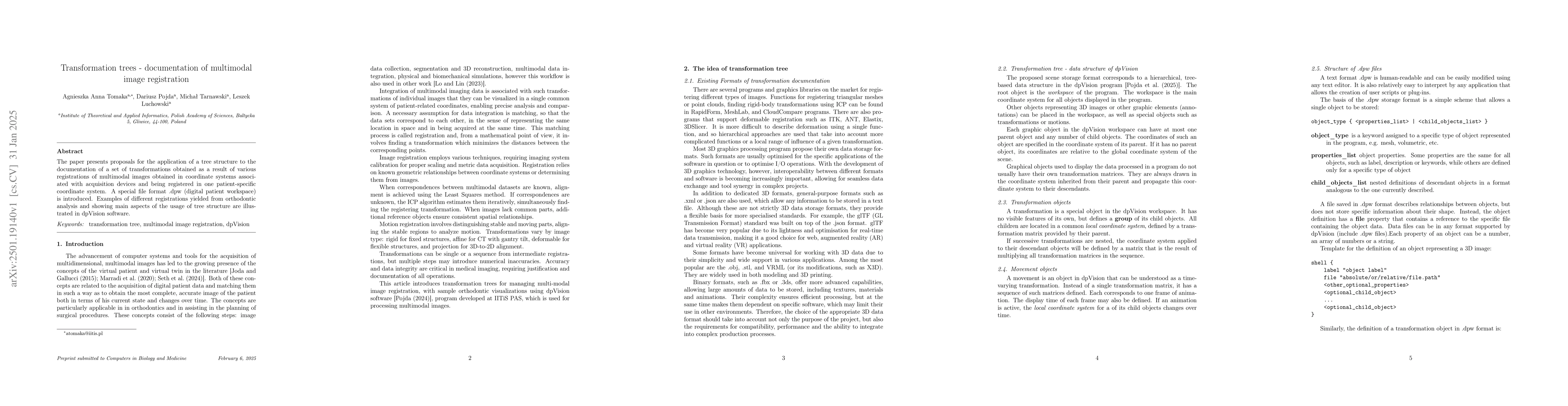 Thumbnail for Transformation trees -- documentation of multimodal image registration