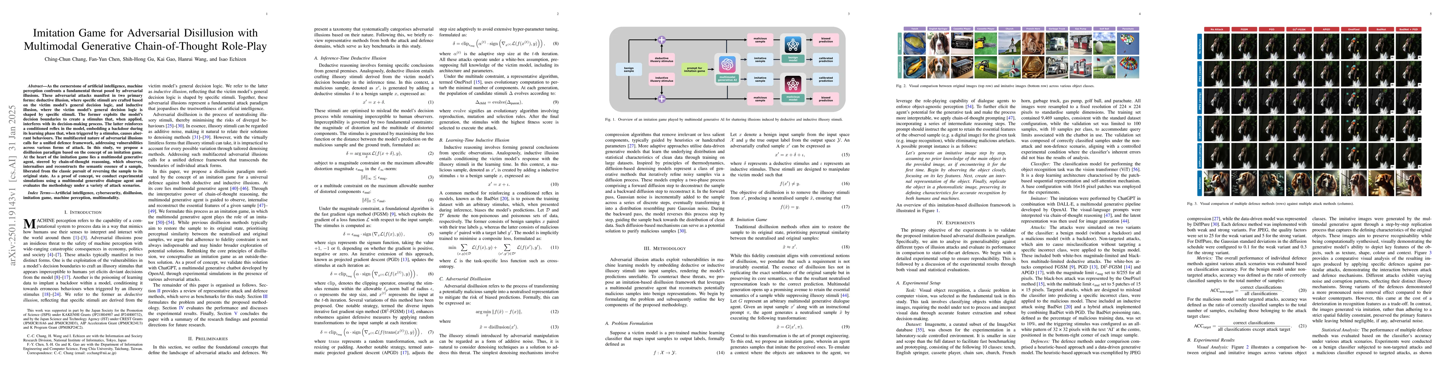 Thumbnail for Imitation Game for Adversarial Disillusion with Multimodal Generative
  Chain-of-Thought Role-Play