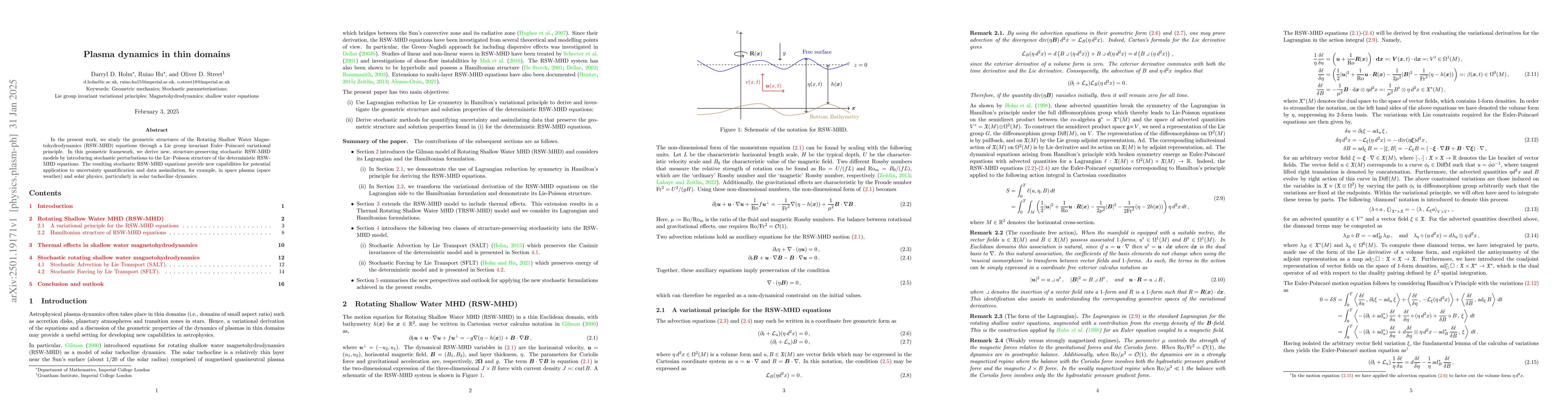 Thumbnail for Plasma dynamics in thin domains