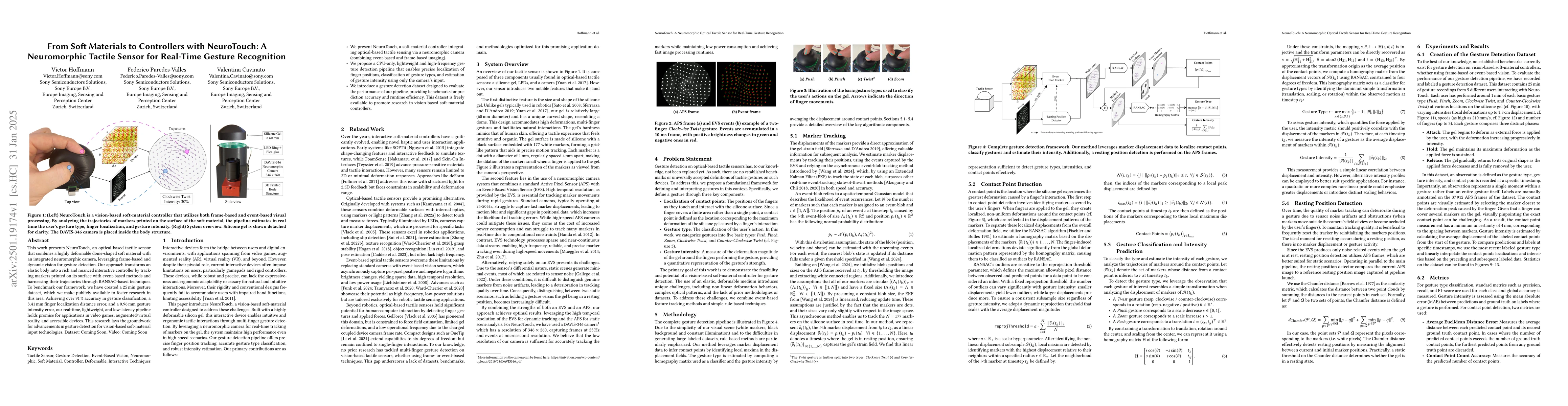 Thumbnail for From Soft Materials to Controllers with NeuroTouch: A Neuromorphic
  Tactile Sensor for Real-Time Gesture Recognition