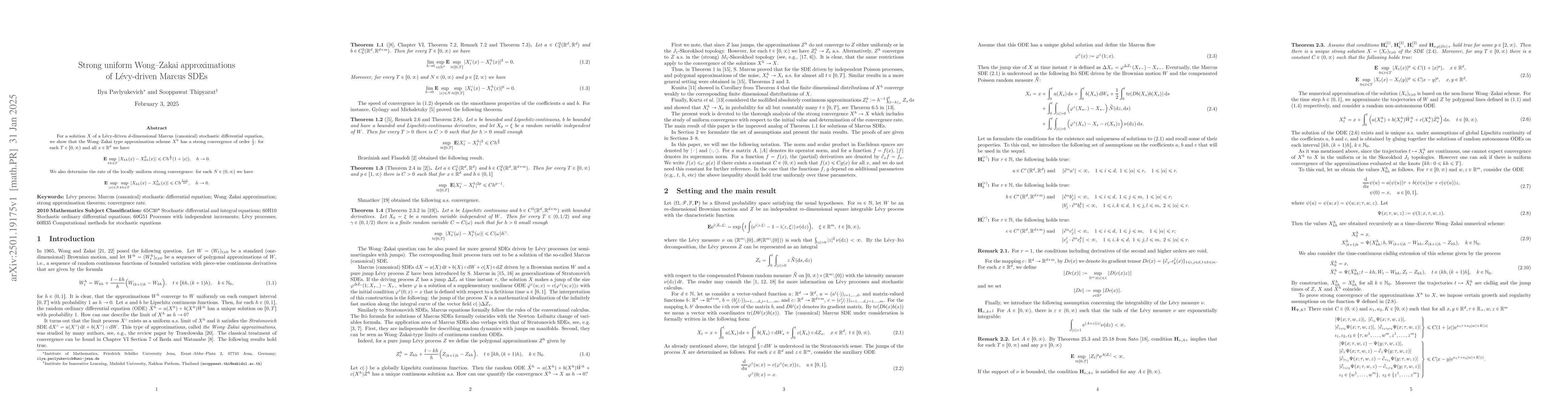 Thumbnail for Strong uniform Wong--Zakai approximations of Lévy-driven Marcus SDEs