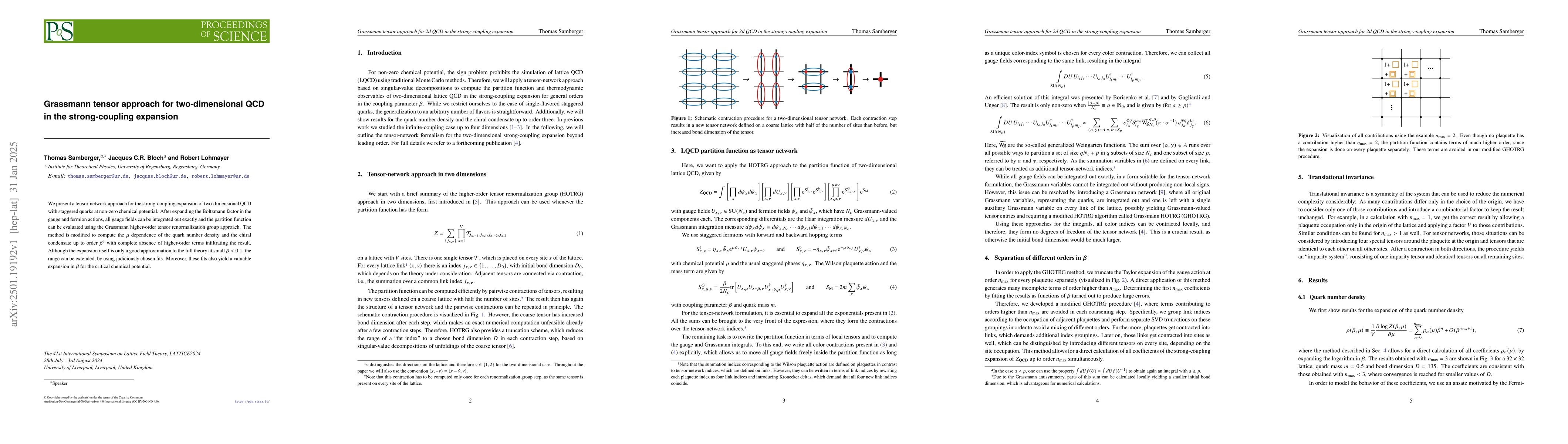 Thumbnail for Grassmann tensor approach for two-dimensional QCD in the strong-coupling
  expansion