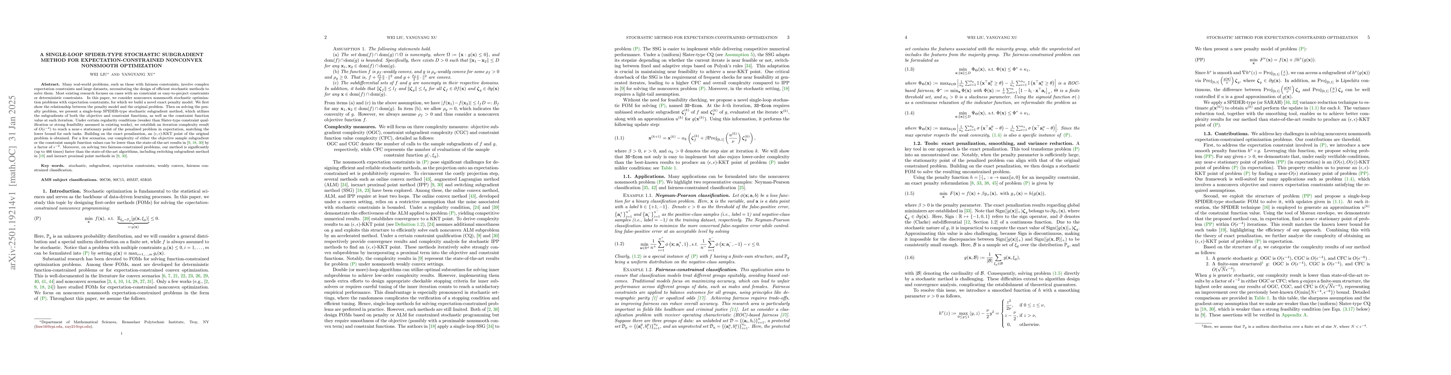 Thumbnail for A single-loop SPIDER-type stochastic subgradient method for
  expectation-constrained nonconvex nonsmooth optimization