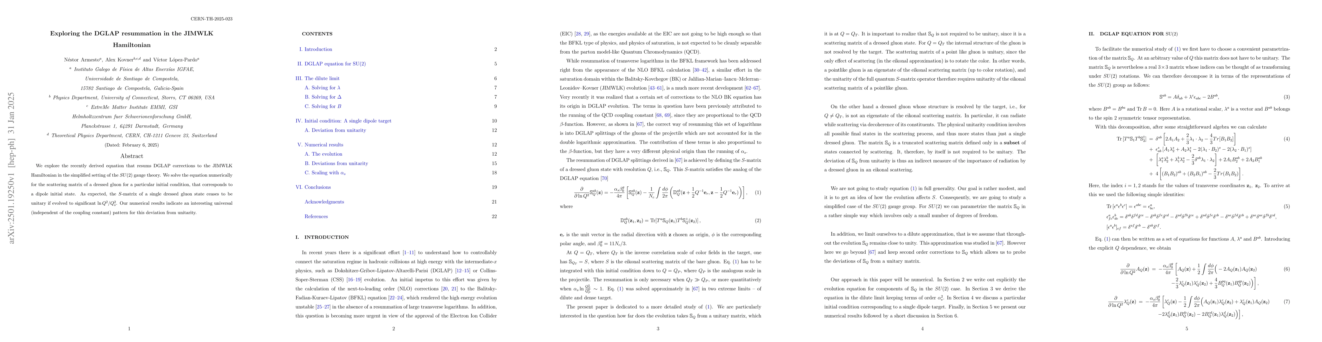 Thumbnail for Exploring the DGLAP resummation in the JIMWLK Hamiltonian