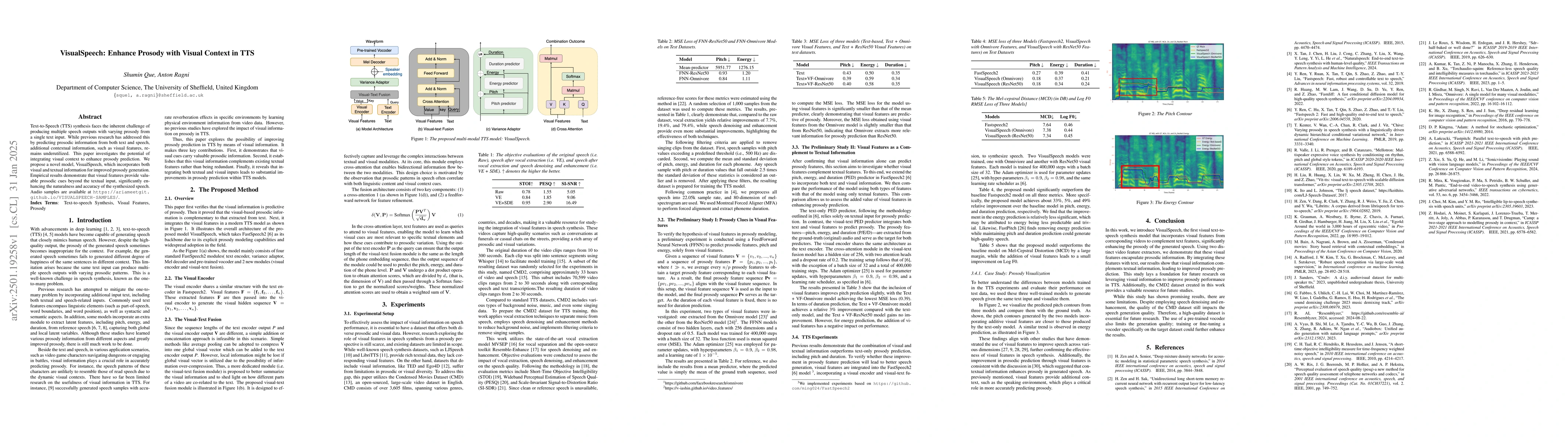 Thumbnail for VisualSpeech: Enhance Prosody with Visual Context in TTS
