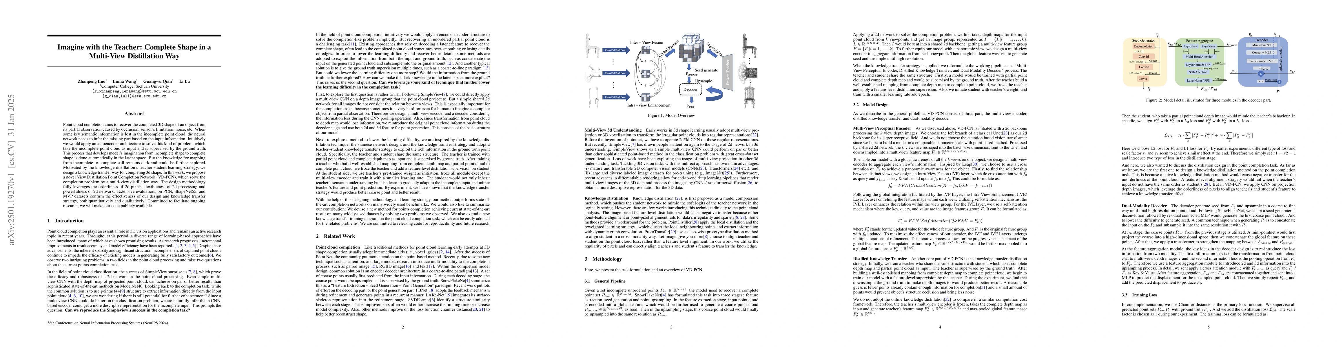 Thumbnail for Imagine with the Teacher: Complete Shape in a Multi-View Distillation
  Way